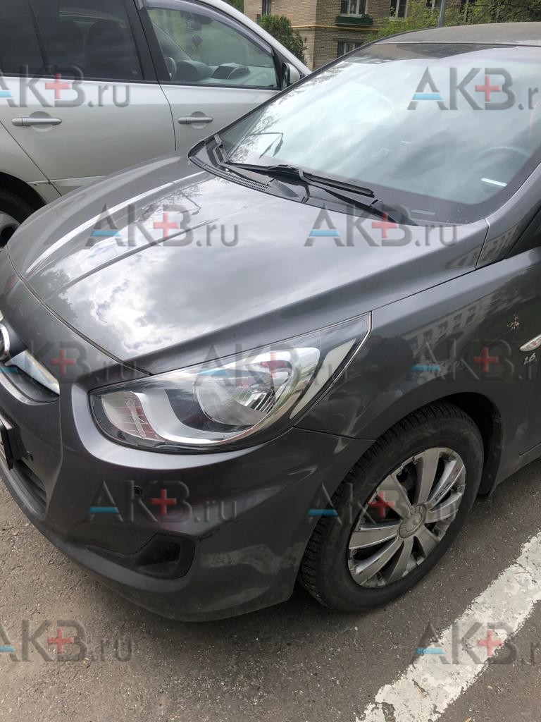 Замена аккумулятора на Hyundai Solaris I 2011 - 2014 1.6 (123 л.с.)