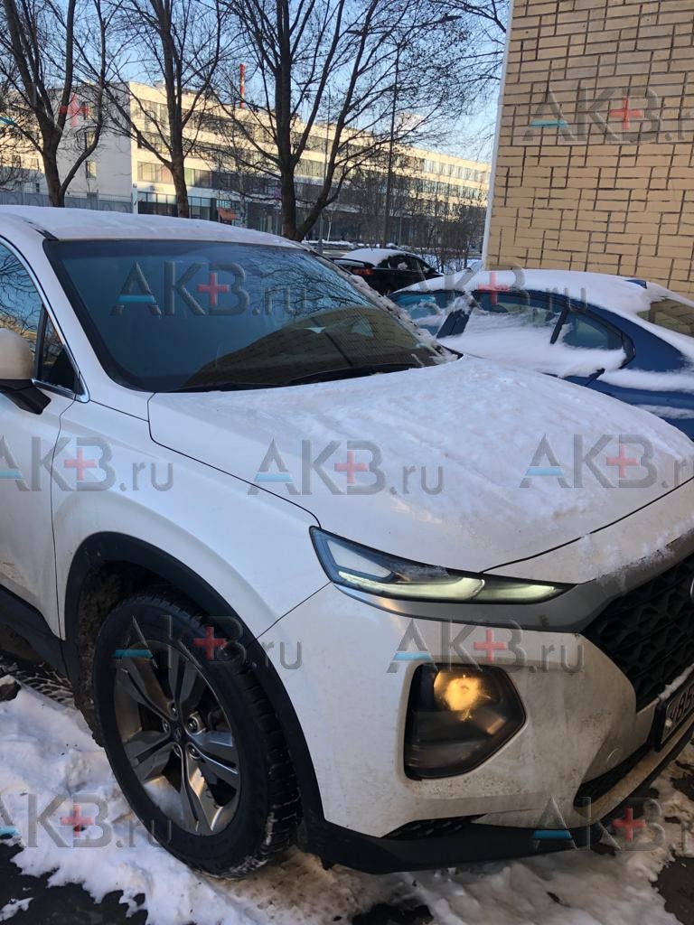 Замена аккумулятора на Hyundai Santa Fe IV 2018 - 2021 2.2d (200 л.с.)