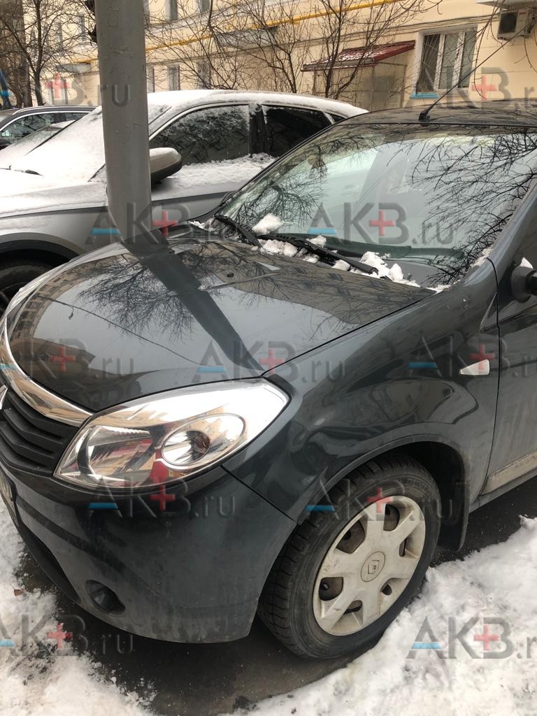 Замена аккумулятора на Renault Sandero I 2009 - 2014 1.6 (103 л.с.)