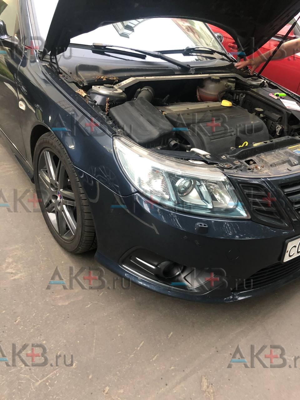 Замена аккумулятора на Saab 9-3 II Рестайлинг 2007 – 2014 2.0 (210 л.с.)