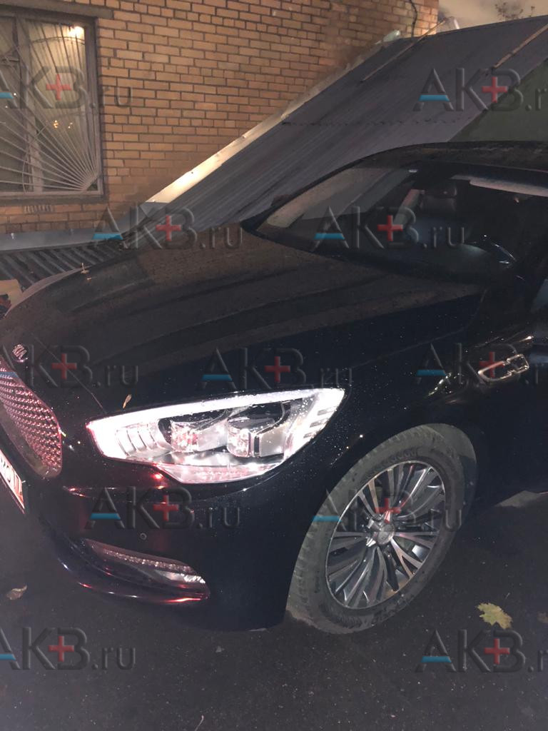 Замена аккумулятора на Kia Quoris I Рестайлинг 2 2015 – 2018 3.8 (334 л.с.)