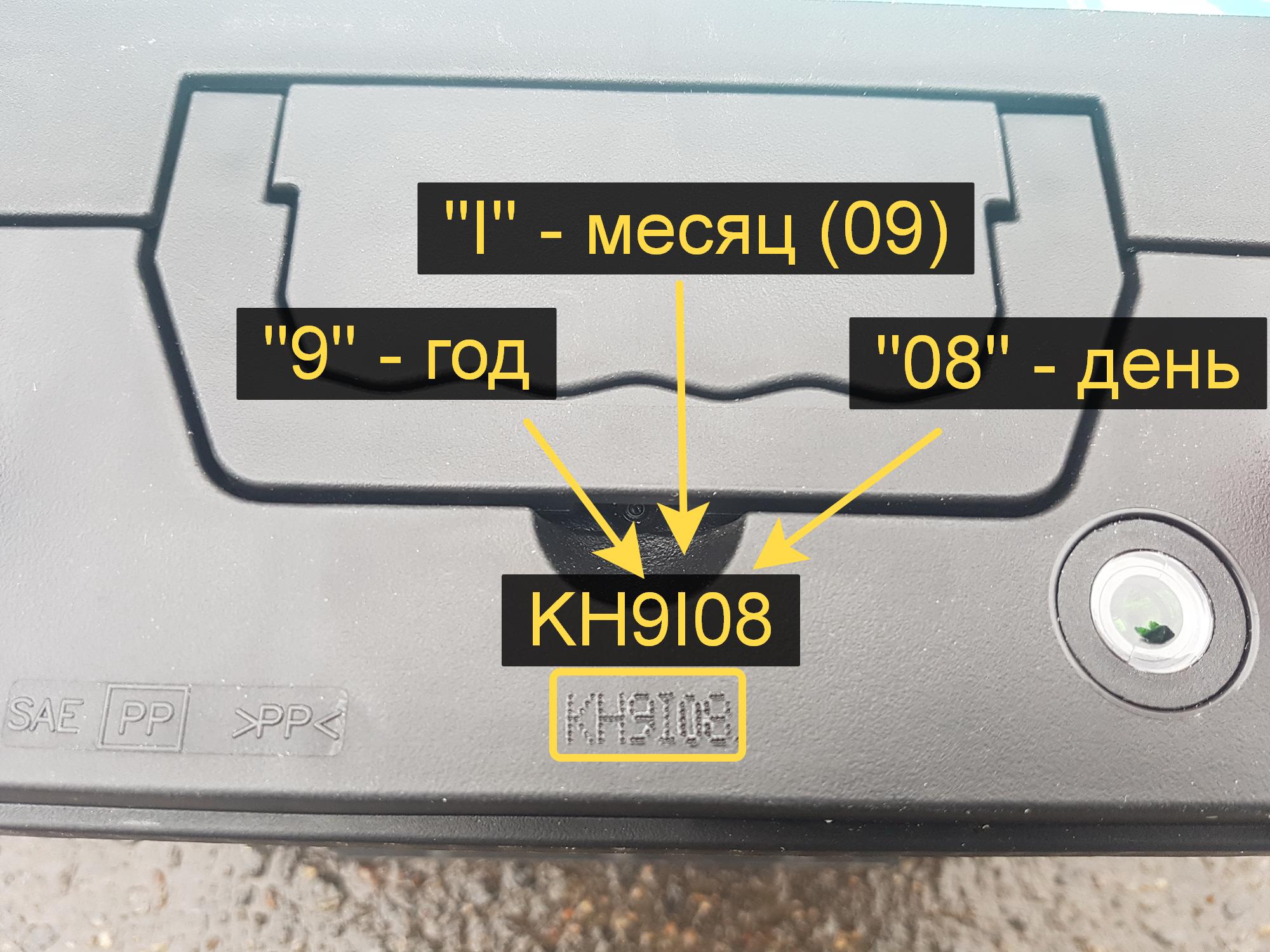 Дата выпуска аккумулятора Sebang
