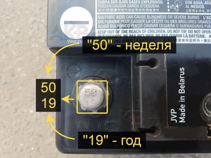 Дата выпуска аккумулятора Zubr Original (OEM VAG)