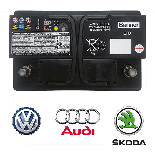 Оригинальный аккумулятор Banner для VW-Audi group