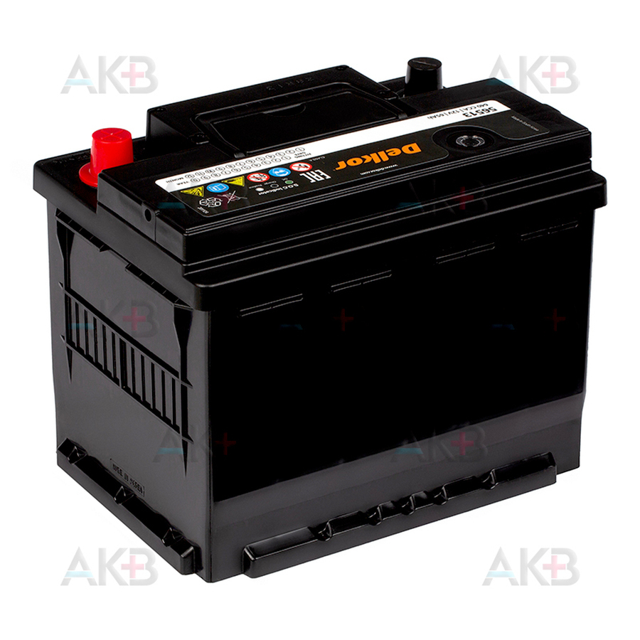 Автомобильный аккумулятор Delkor 56513 (65R 640A 241x174x188)