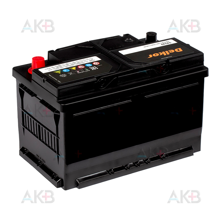 Автомобильный аккумулятор Delkor 57539 (75R 650A 279x175x175)