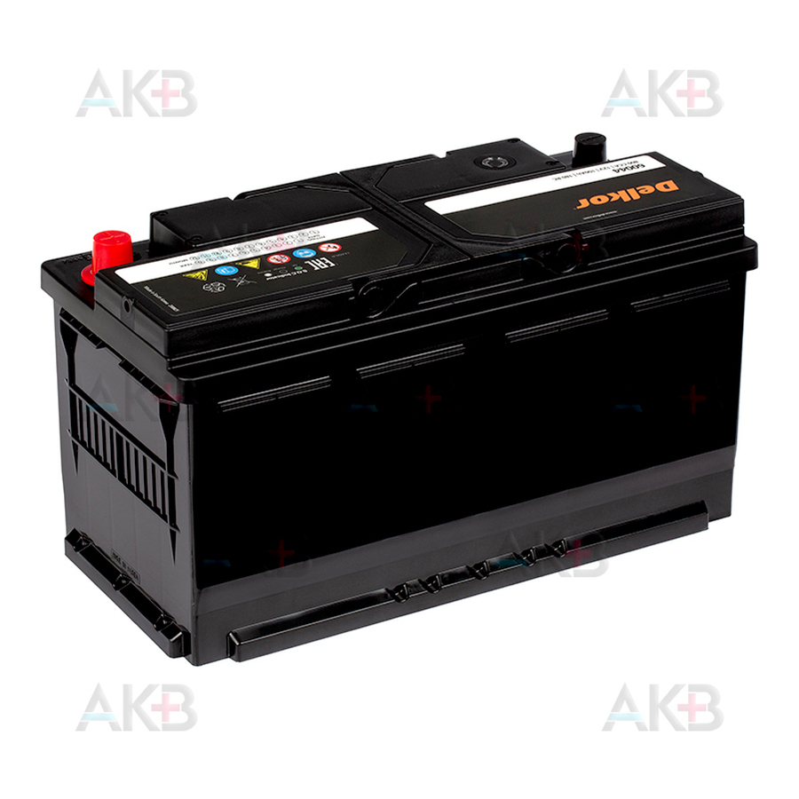 Автомобильный аккумулятор Delkor 60044 (100R 800A 354x175x190)