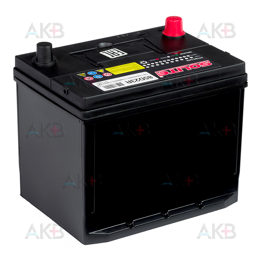 Автомобильный аккумулятор Solite 85D23R с бортиком (70L 580A 230x168x200)