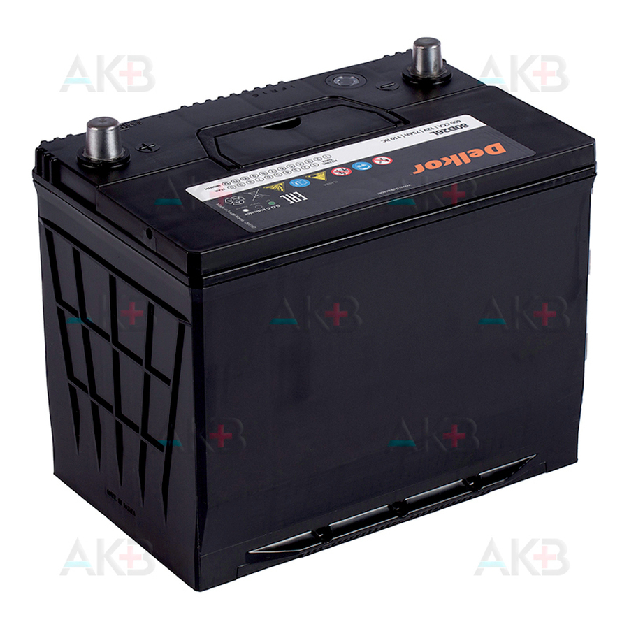 Автомобильный аккумулятор Delkor 80D26L (75R 600A 260x173x225)
