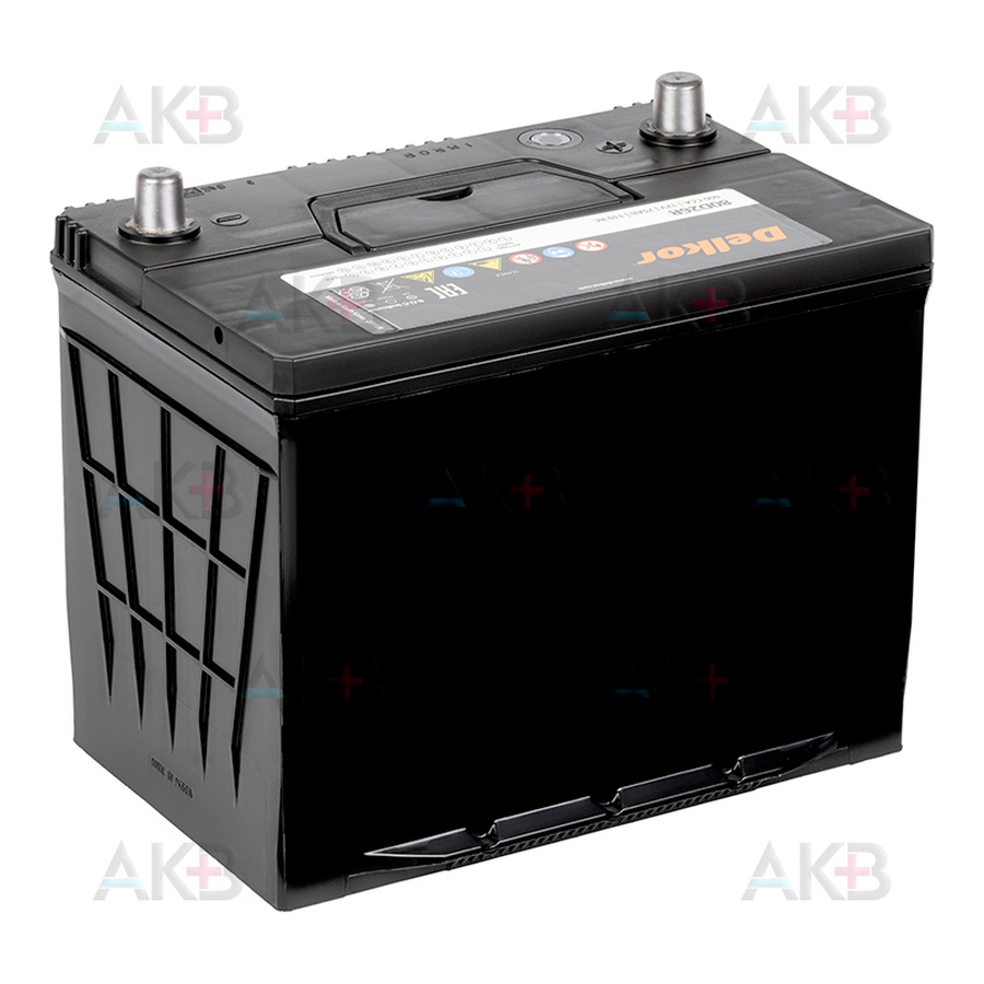Автомобильный аккумулятор Delkor 80D26R (75L 600A 260x173x225)