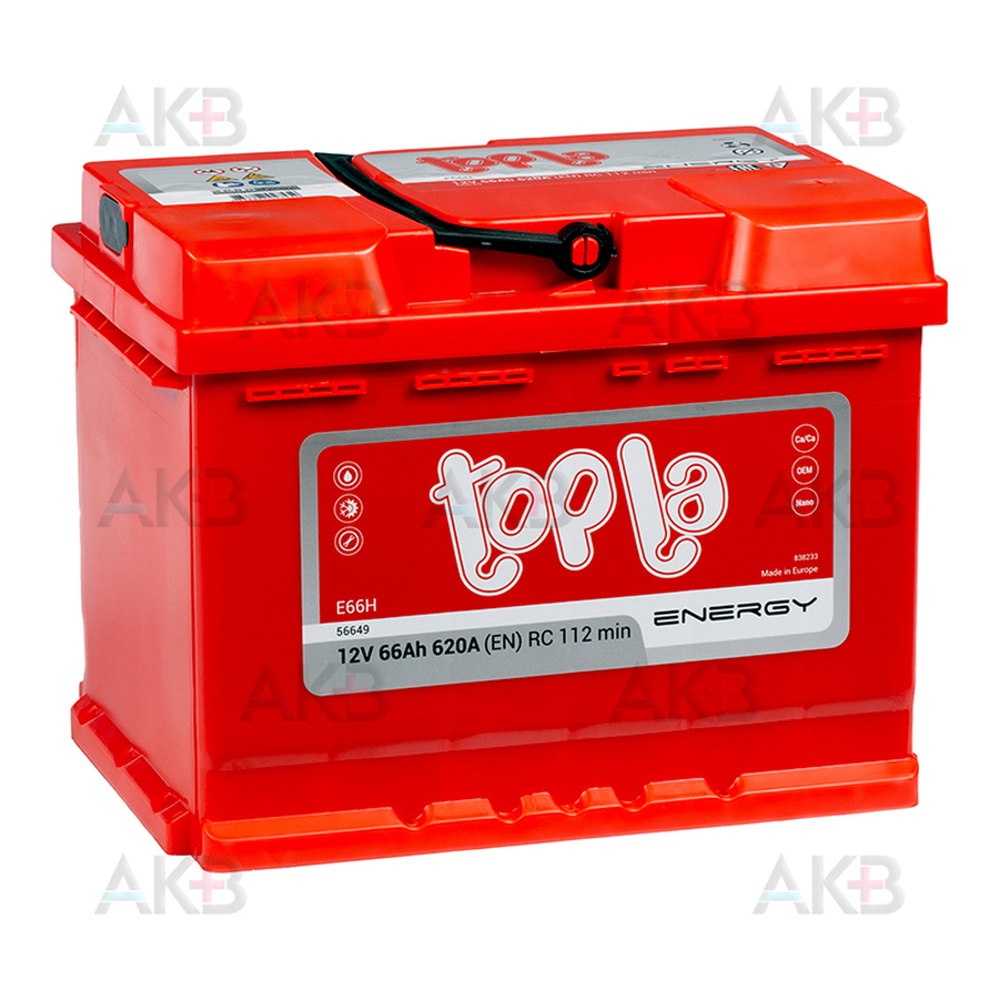 Автомобильный аккумулятор Topla Energy 66R (620A 242x175x190) 108066 56649