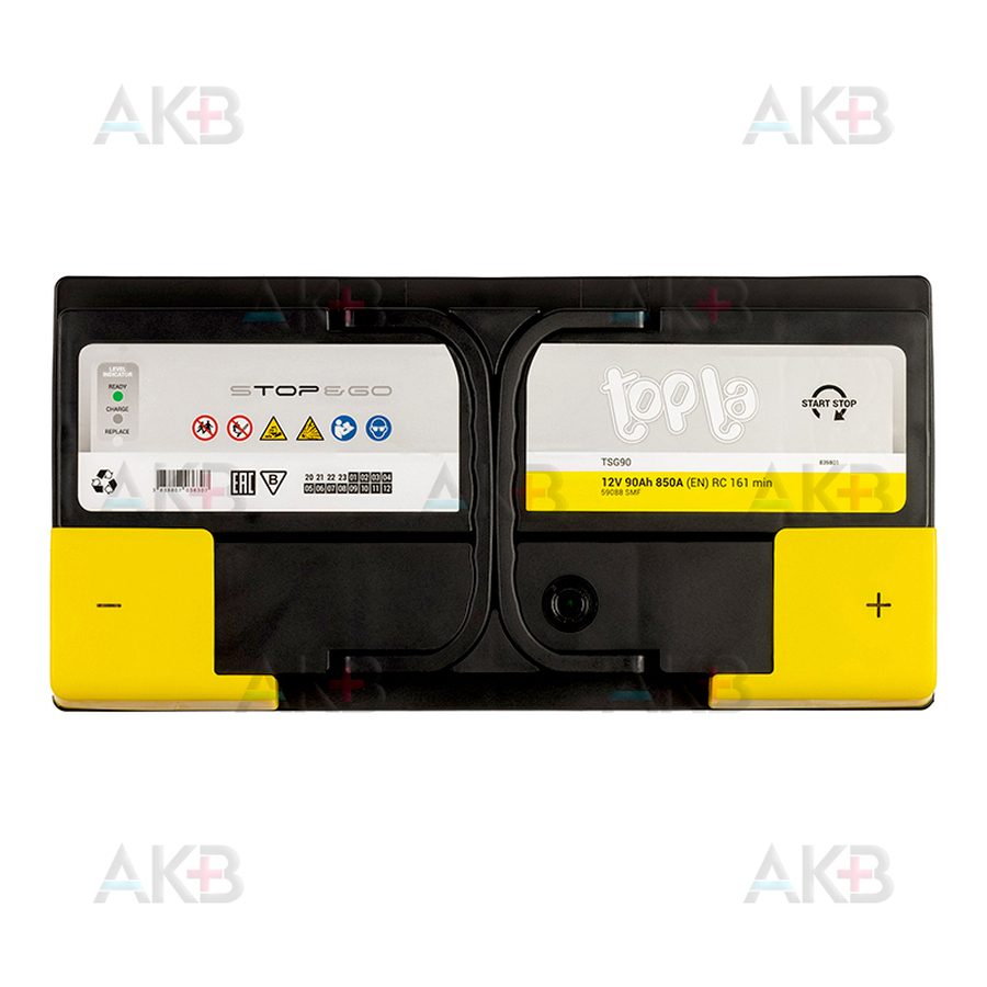 Автомобильный аккумулятор Topla EFB Stop-n-Go 90R (850A 353x175x190) 112090 59088