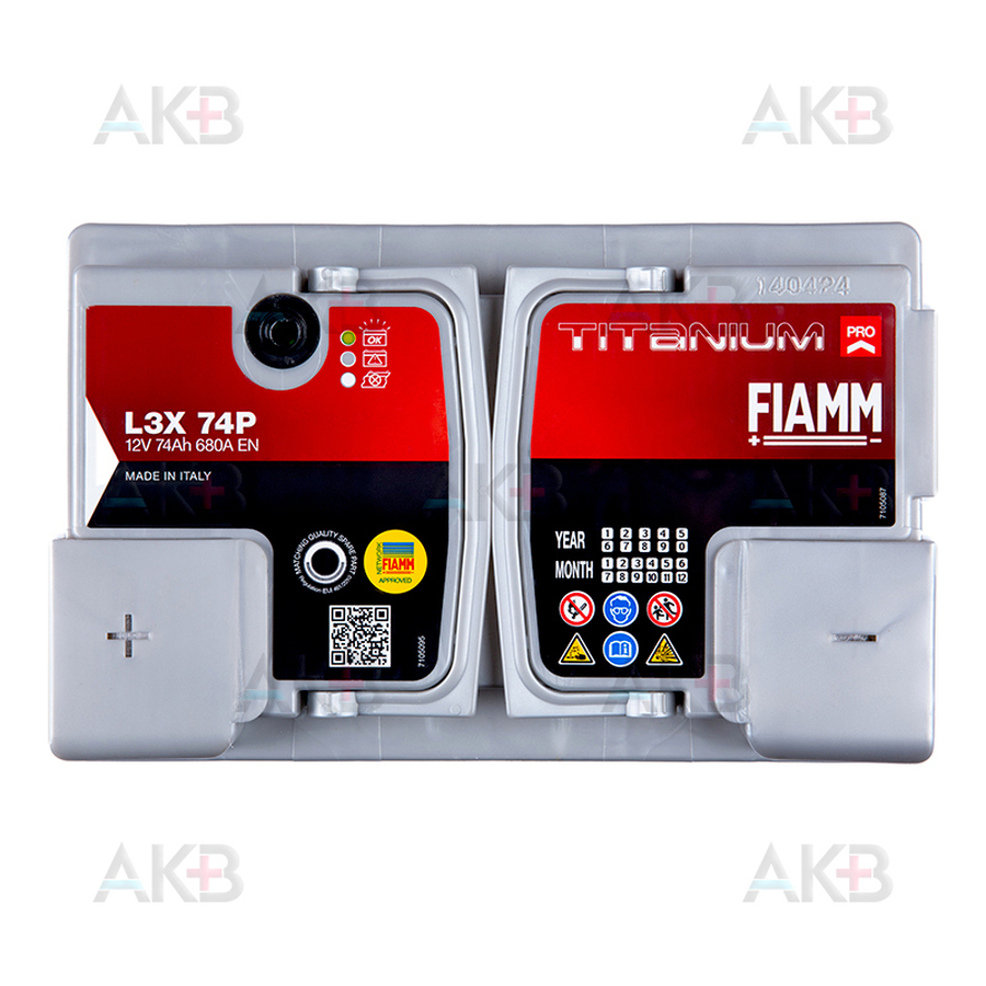 Автомобильный аккумулятор Fiamm Titanium Pro 74 Ач 680A прям. пол. (278x175x190) L3X 74P
