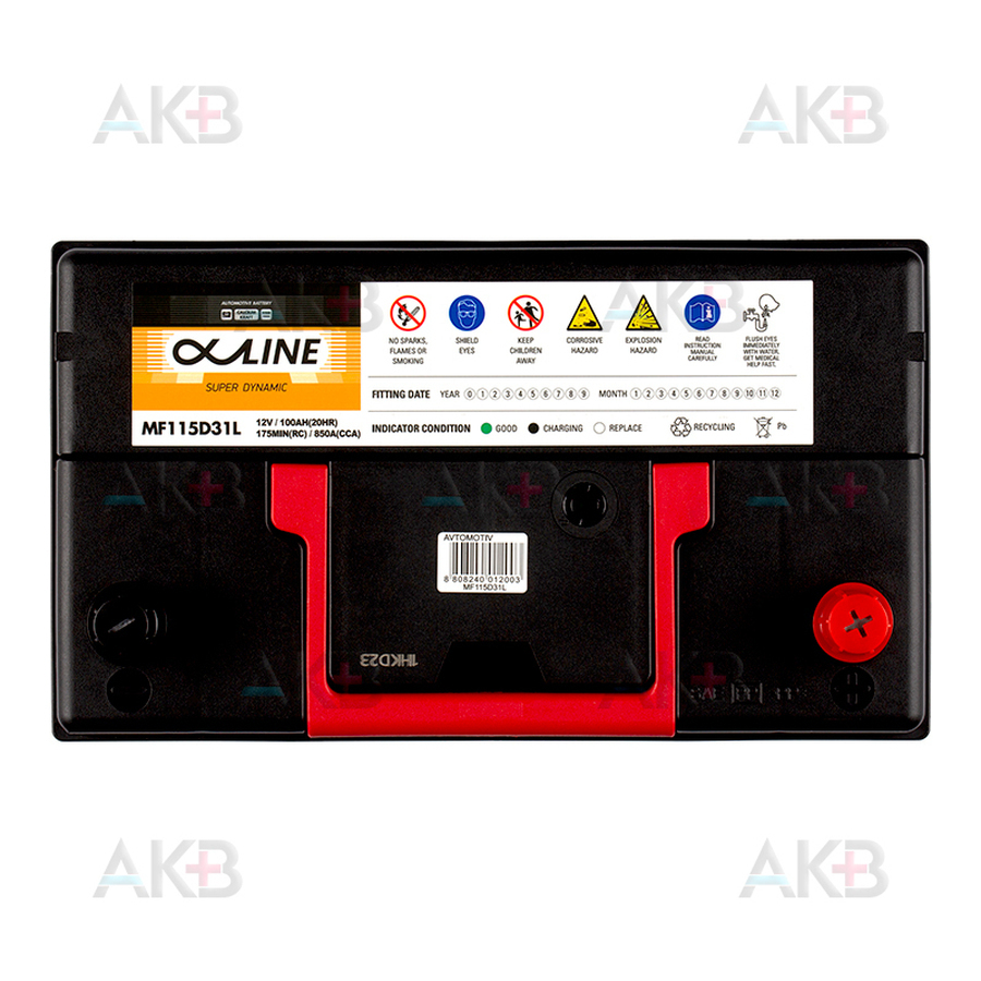 Автомобильный аккумулятор Alphaline SD 115D31L 100R 850A 302x172x220