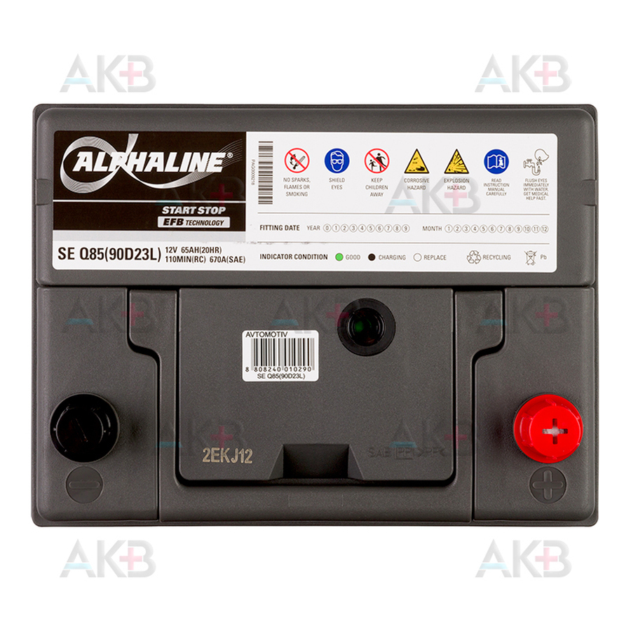 Автомобильный аккумулятор Alphaline EFB 90D23L 65R (670A 230x168x220) Q85 Start-Stop