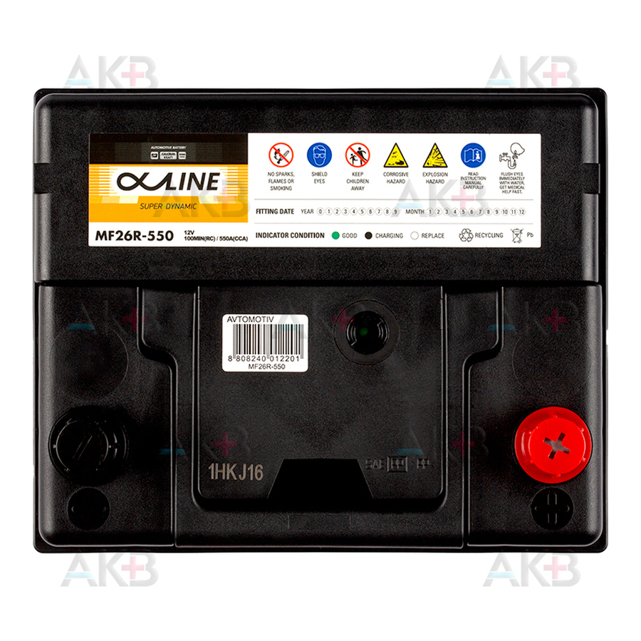 Автомобильный аккумулятор Alphaline SD 26R-550 50R 550A 208x172x200
