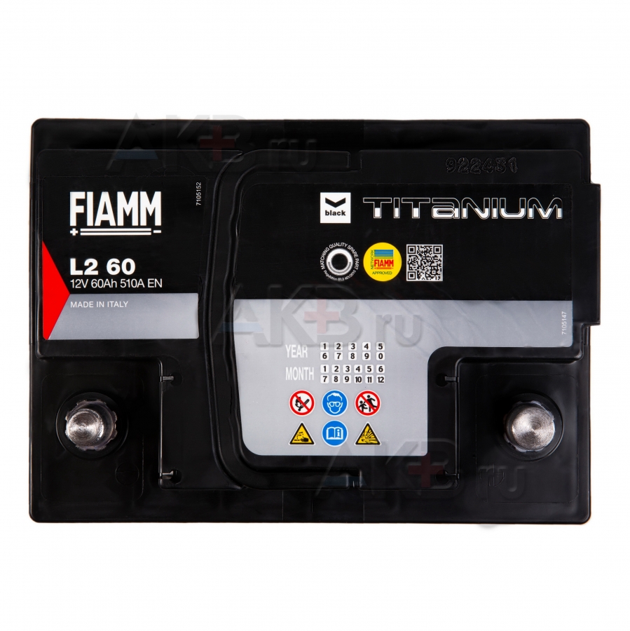 Автомобильный аккумулятор Fiamm Black Titanium 60R 510A 242x175x190 L2 60