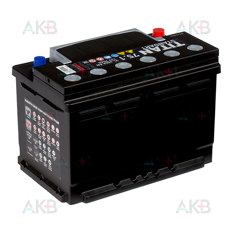 Автомобильный аккумулятор Titan Standart 75L 650A 278x175x190