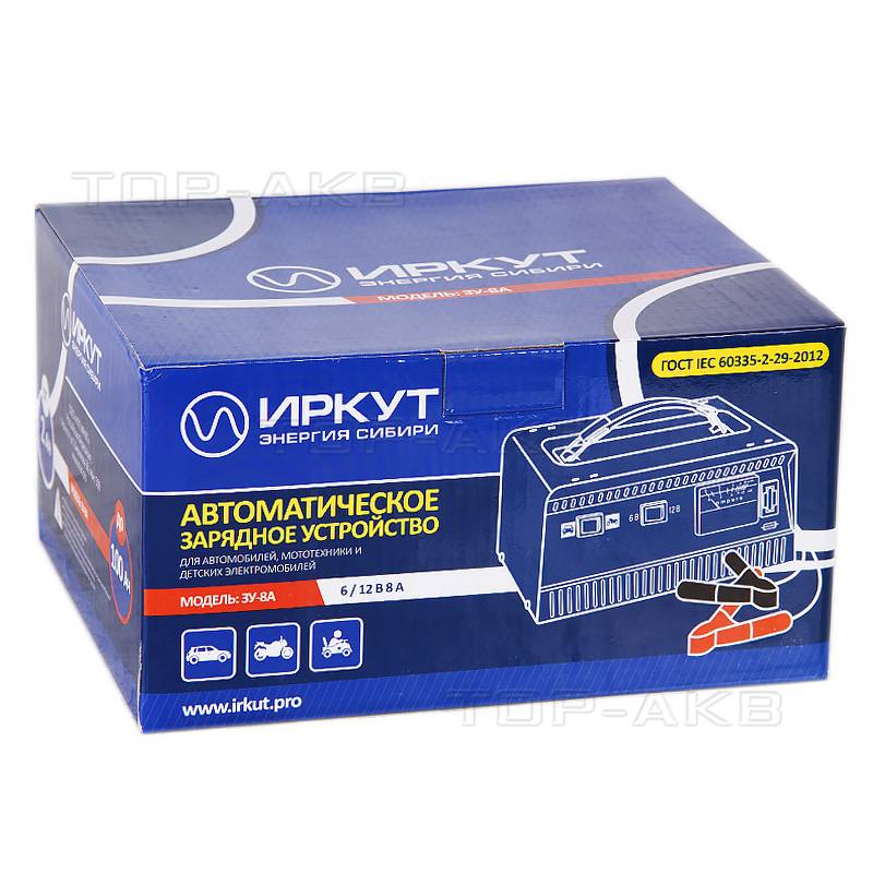 Зарядное устройство ИРКУТ ЗУ-8А (6-12V)