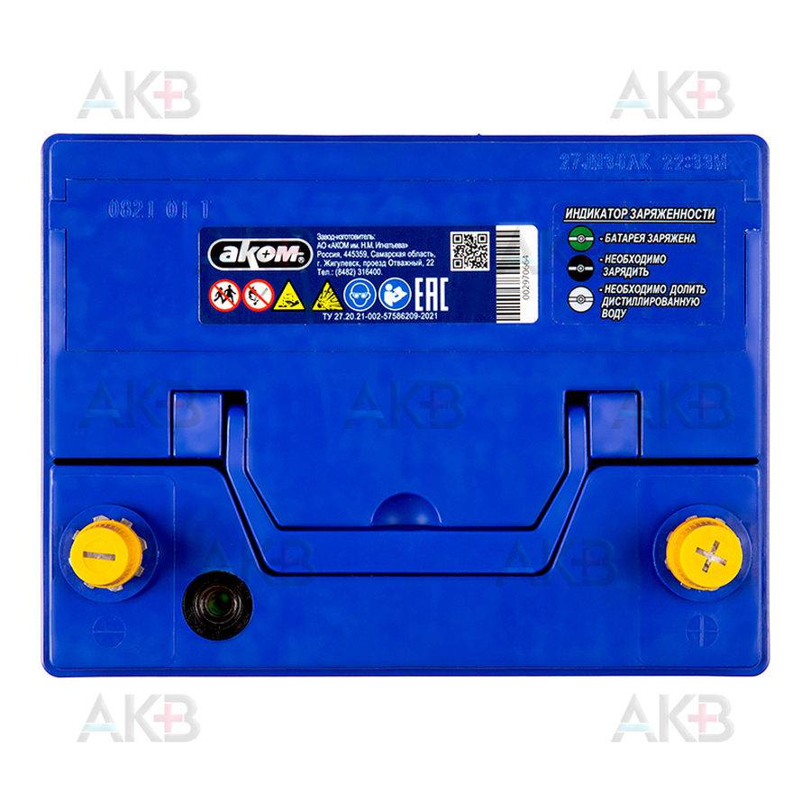 Автомобильный аккумулятор Аком Asia 65Е 12V 65Ач 570A обр. пол. (232x173x225) 65D23L