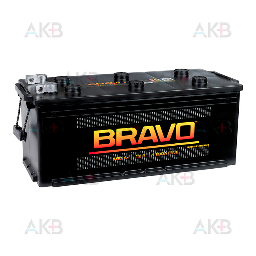 Автомобильный аккумулятор BRAVO 190 рус 1100А 513x215x223