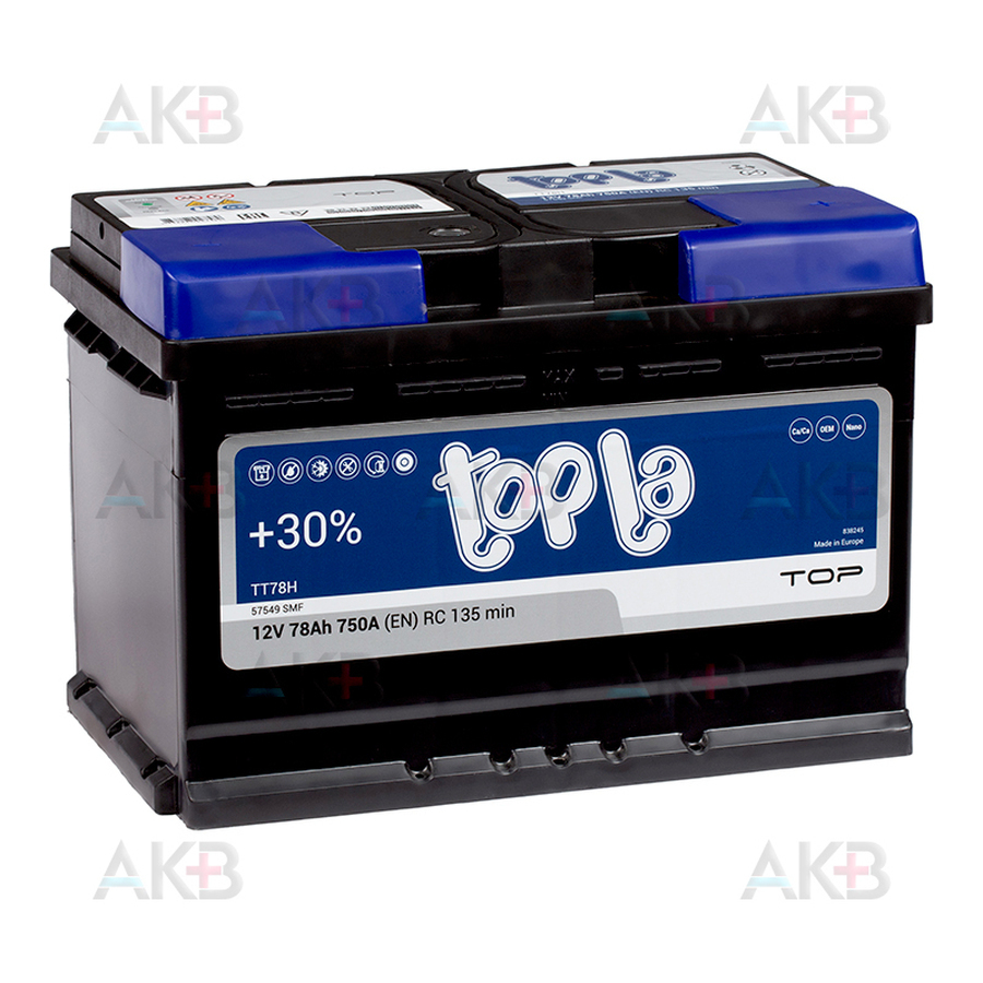 Автомобильный аккумулятор Topla Top 78R (750A 278x175x190) 118678 57549