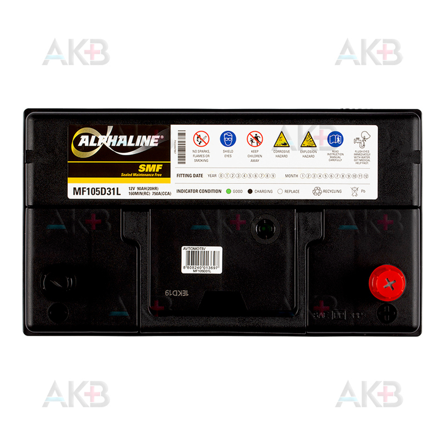 Автомобильный аккумулятор Alphaline Standard 105D31L 90R 750A 302x172x220