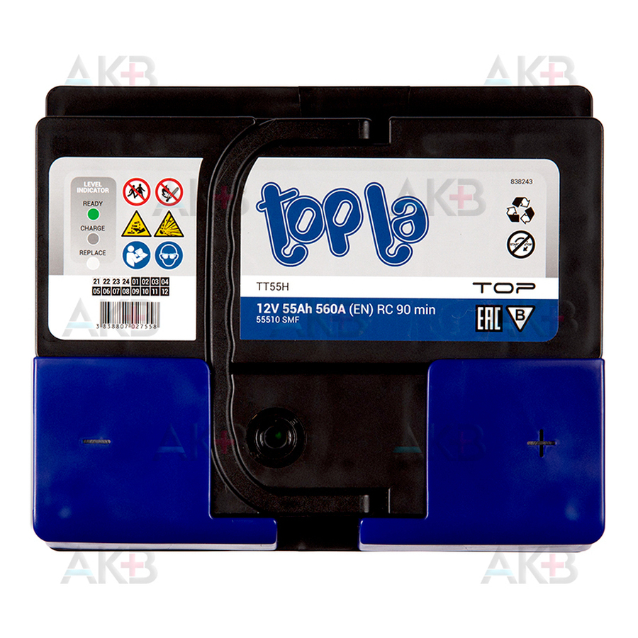 Автомобильный аккумулятор Topla Top 55R (560A 207x175x190) 118655 55510