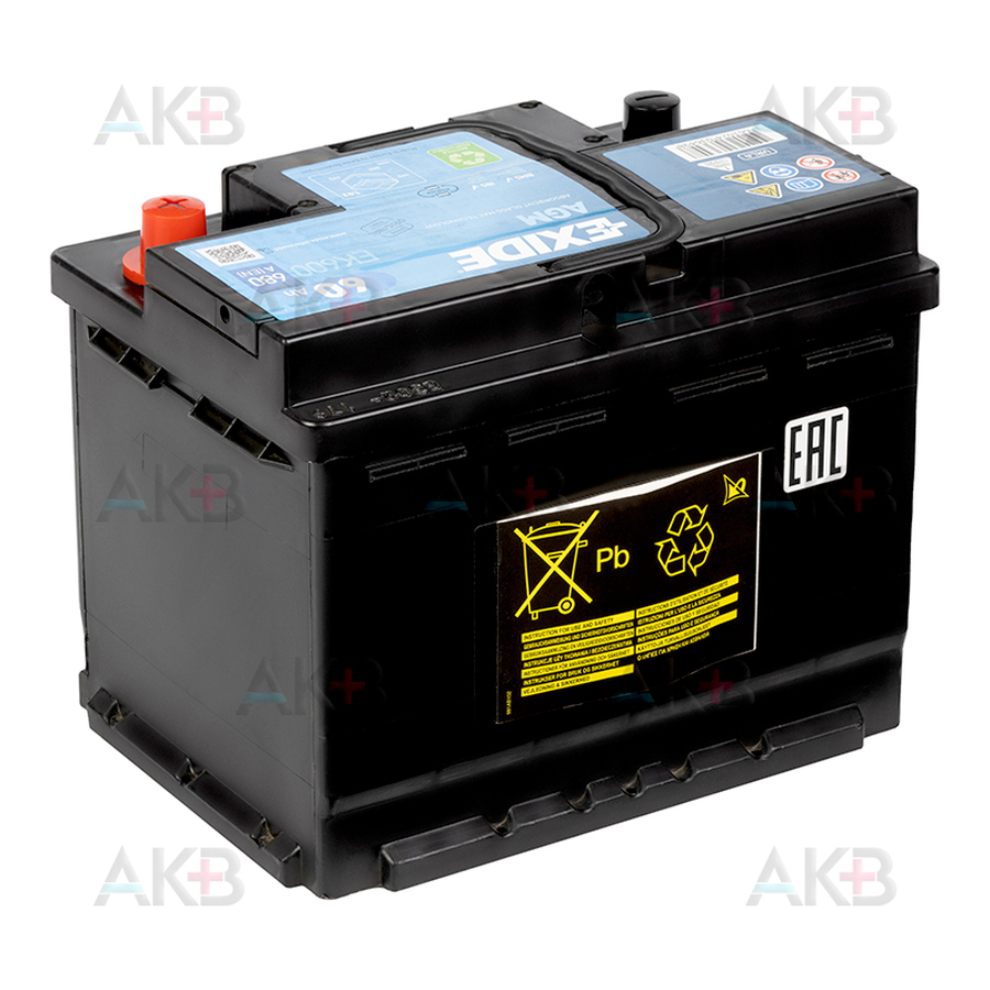 Автомобильный аккумулятор Exide Start-Stop AGM 60R (680А 242x175x190) EK600