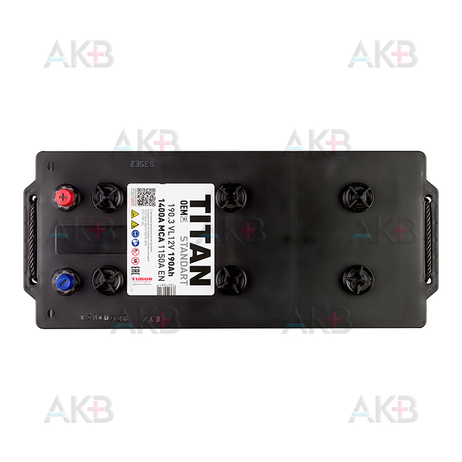 Автомобильный аккумулятор Titan Standart 190 евро 1150А 513x223x223
