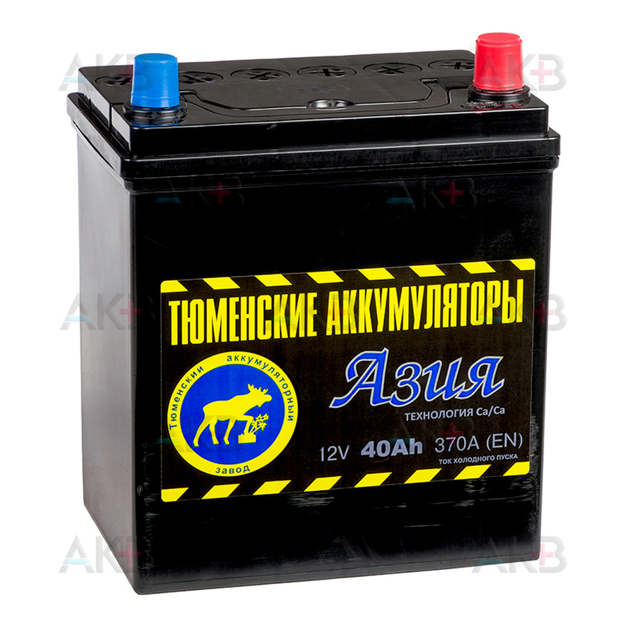 Автомобильный аккумулятор Tyumen Battery Asia 40 Ач обр. пол. 370A (187x127x227)
