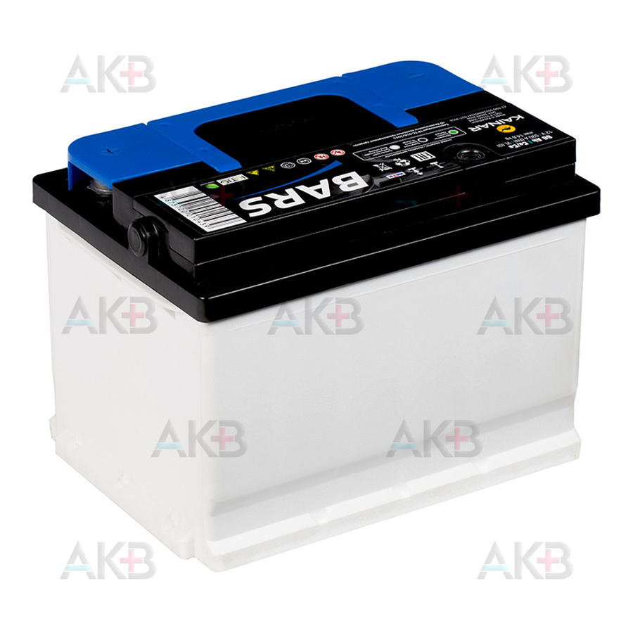 Автомобильный аккумулятор BARS 6СТ-60 АПЗ о.п. L2B 60Ач 530A (242x175x175) низкий