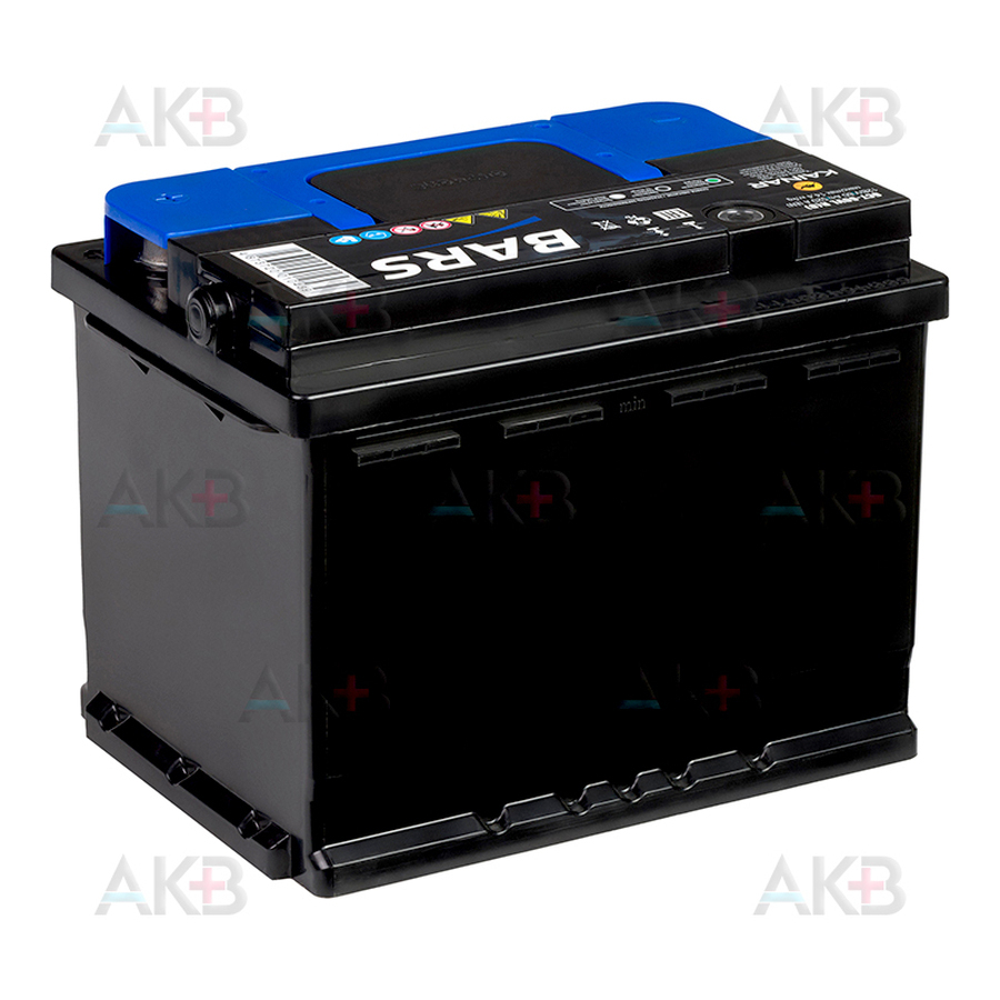 Автомобильный аккумулятор BARS 6СТ-62 АПЗ о.п. 62Ач 550A (242x175x190)