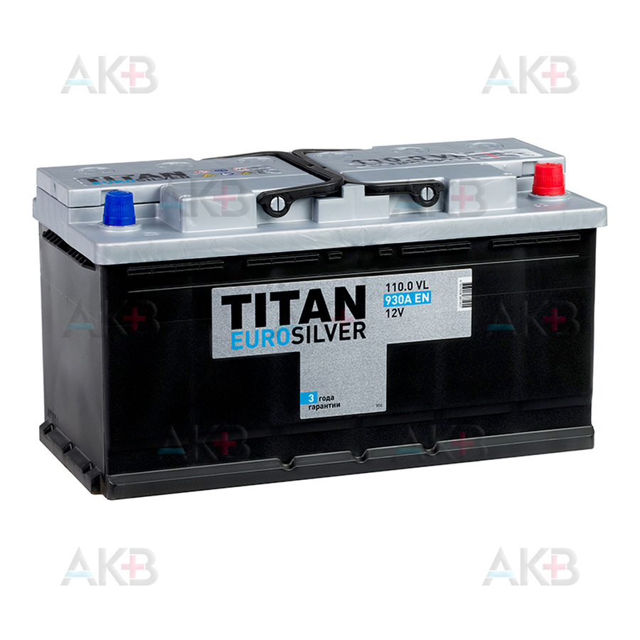 Автомобильный аккумулятор Titan Euro Silver 110R 930A 353x175x190