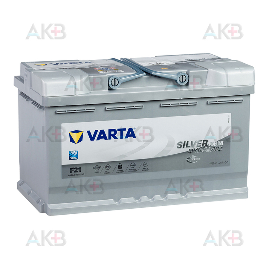 Автомобильный аккумулятор Varta Silver Dynamic AGM A6 (F21) 80R (Start-Stop) 800A 315x175x190