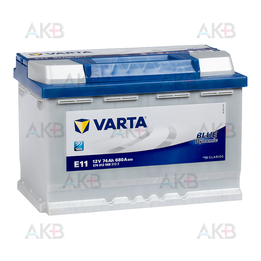 Автомобильный аккумулятор Varta Blue Dynamic E11 74R 680A 278x175x190