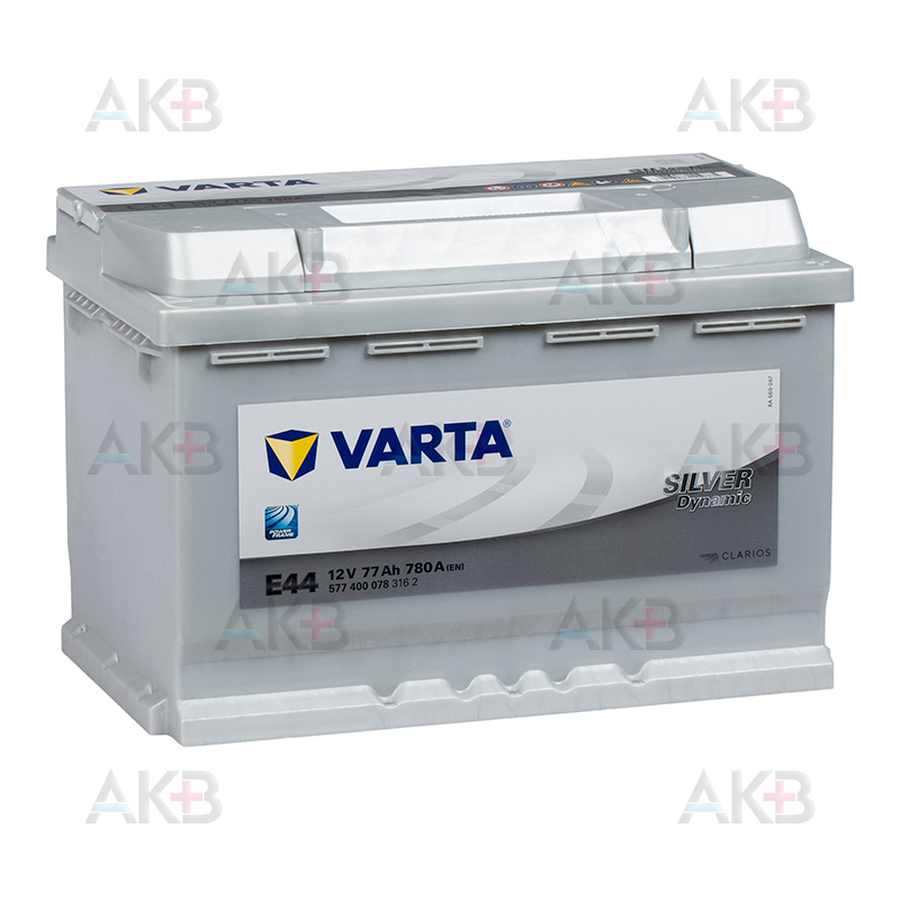 Автомобильный аккумулятор Varta Silver Dynamic E44 77R 780A 278x175x190