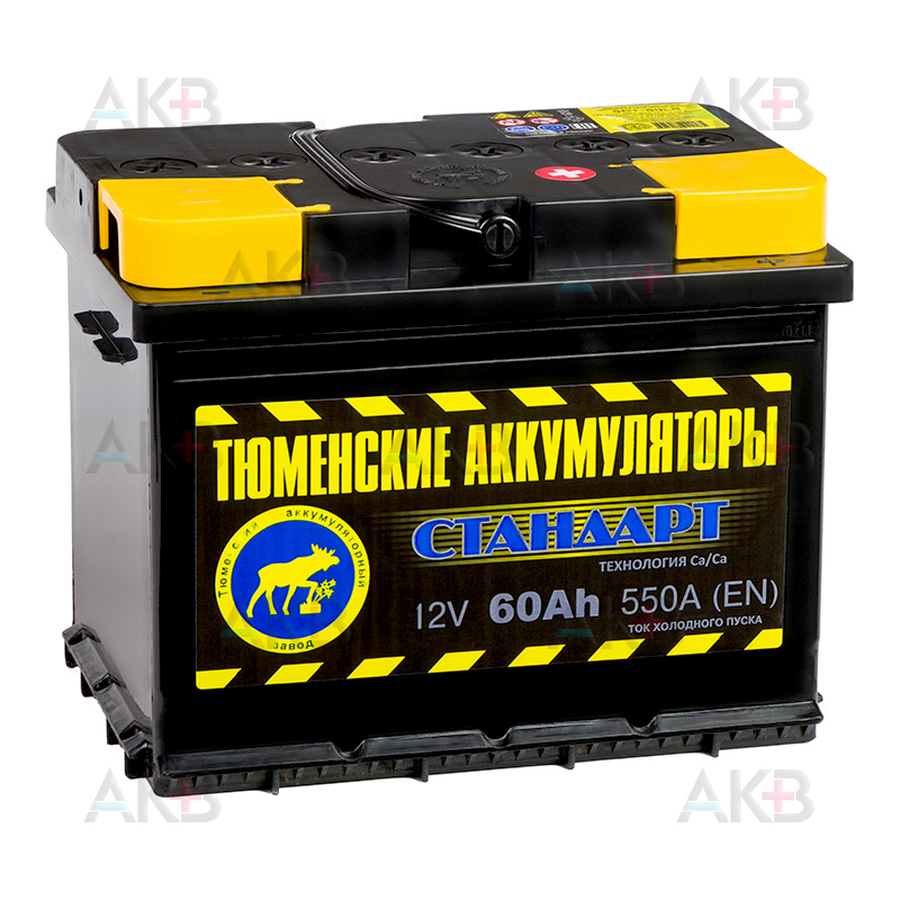 Автомобильный аккумулятор Tyumen Battery Standard 60 Ач обр. пол. 550A (242x175x190)