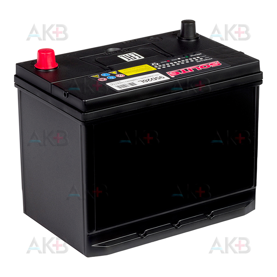 Автомобильный аккумулятор Solite 95D26L с бортиком (85R 650A 260x168x220)