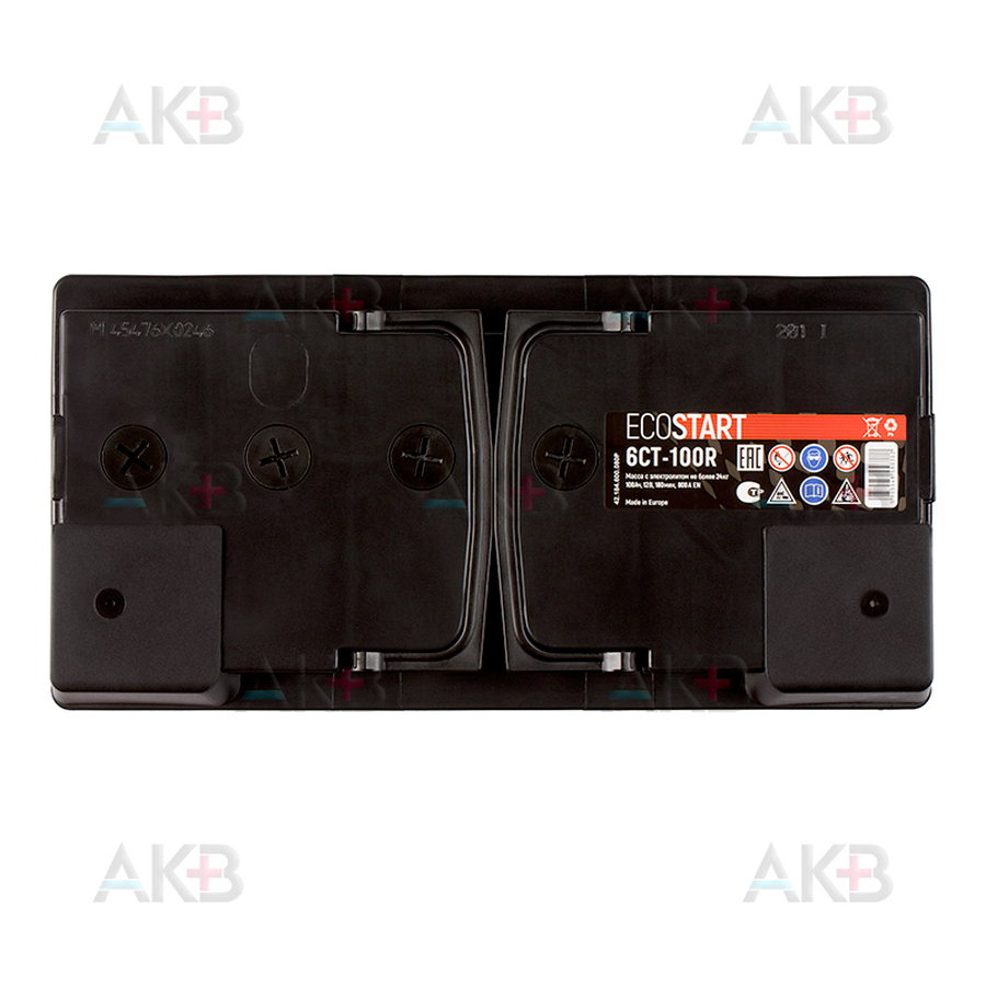 Автомобильный аккумулятор Ecostart 100R (800А 353x175x190)
