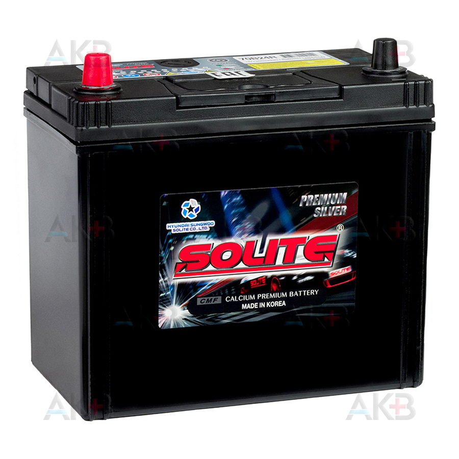Автомобильный аккумулятор Solite Silver 70B24R (59L 520А 236x128x220)