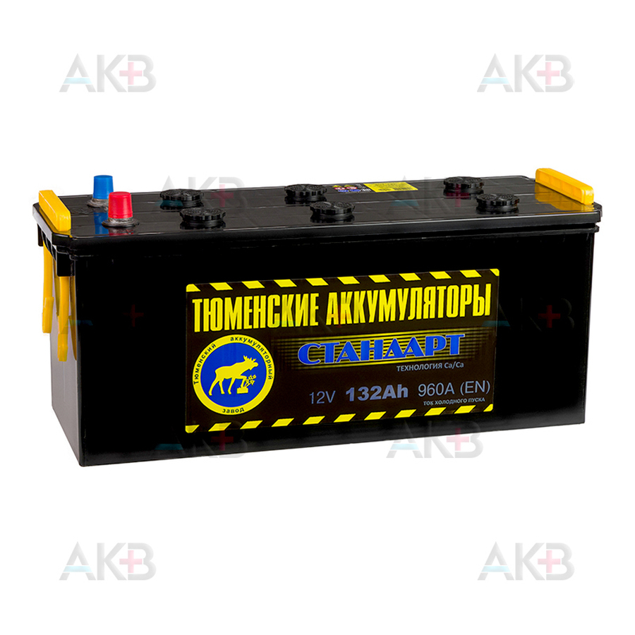 Автомобильный аккумулятор Tyumen Battery Standard 132 Ач прям. пол. 960A (513х189х230)