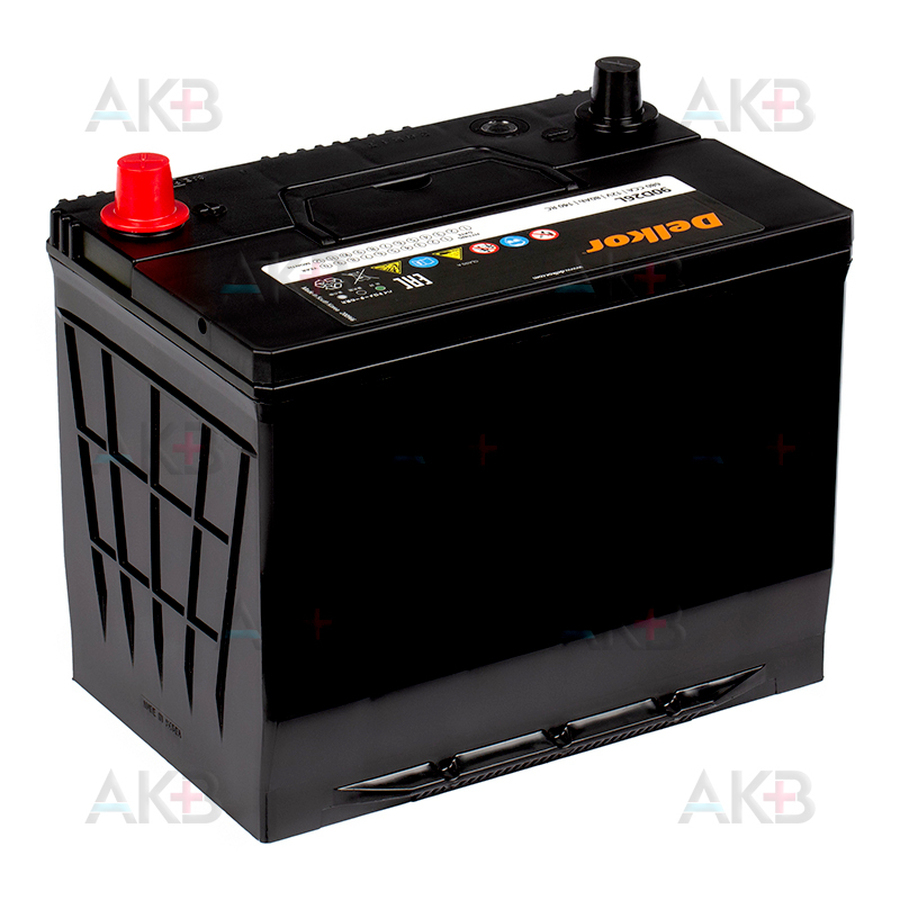 Автомобильный аккумулятор Delkor 90D26L (80R 680A 260x173x225)