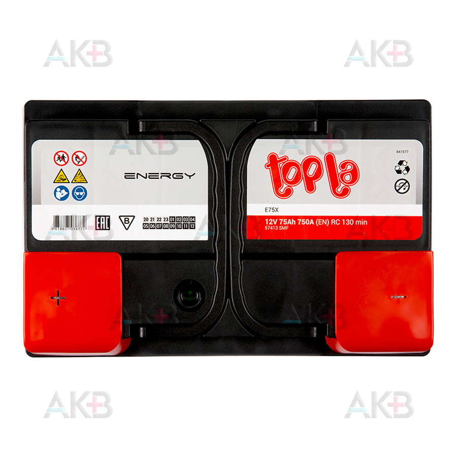 Автомобильный аккумулятор Topla Energy 75L (700A 278x175x190) 108375 57413