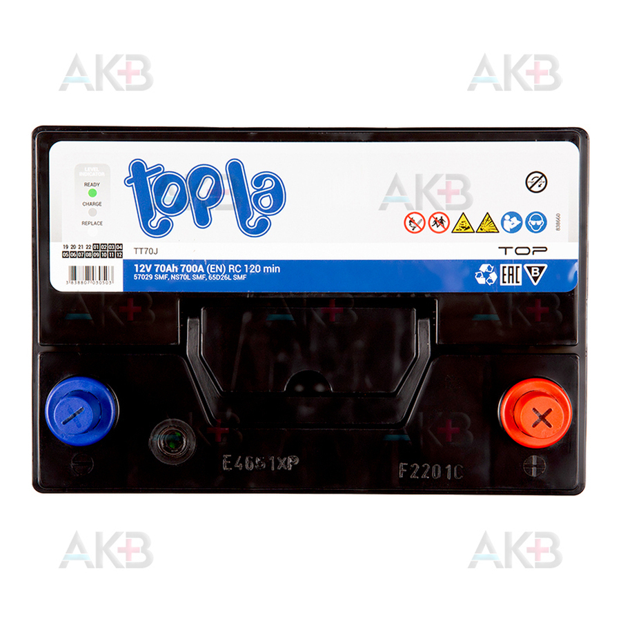 Автомобильный аккумулятор Topla Top JIS 70R 700А 261x175x220 (118870 57029)