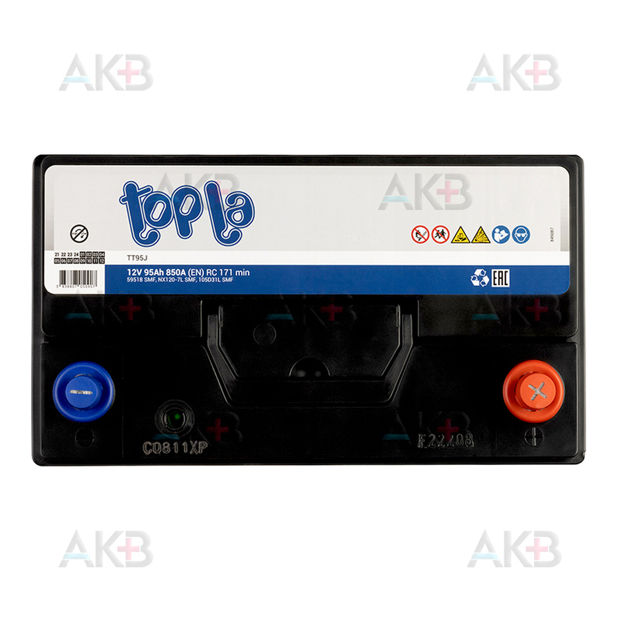 Автомобильный аккумулятор Topla Top JIS 95R 850А 301x175x220 (118895 59518)