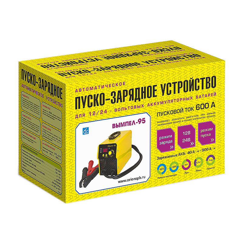 Пуско-зарядное устройство Вымпел 95 (автомат, 8-75А, 14.7-29.5В, 600А)