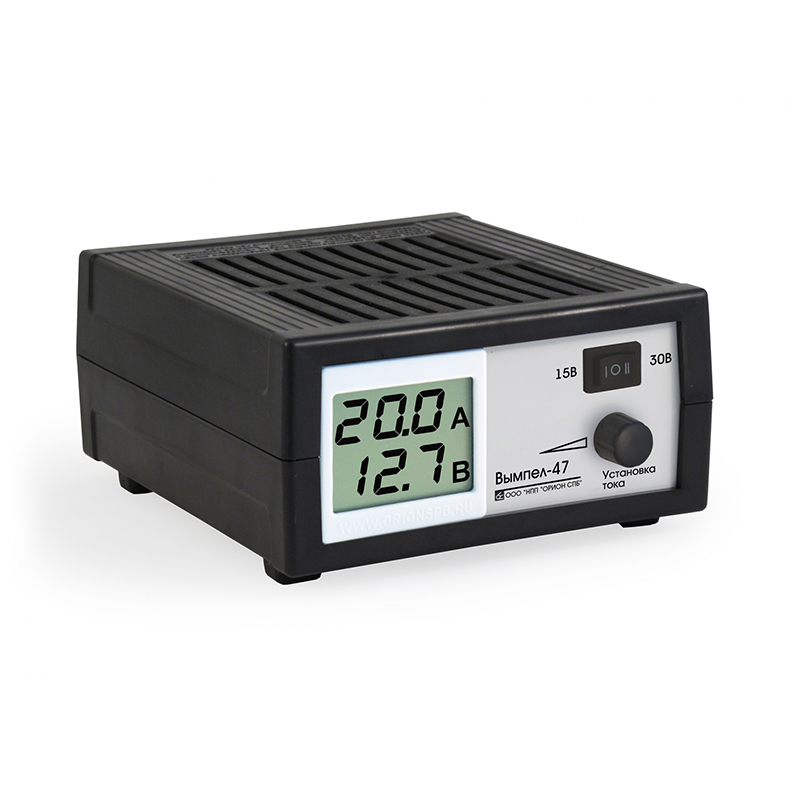 Зарядное устройство Вымпел 47 (автомат, 0-20А, 15/30В жк индикатор)
