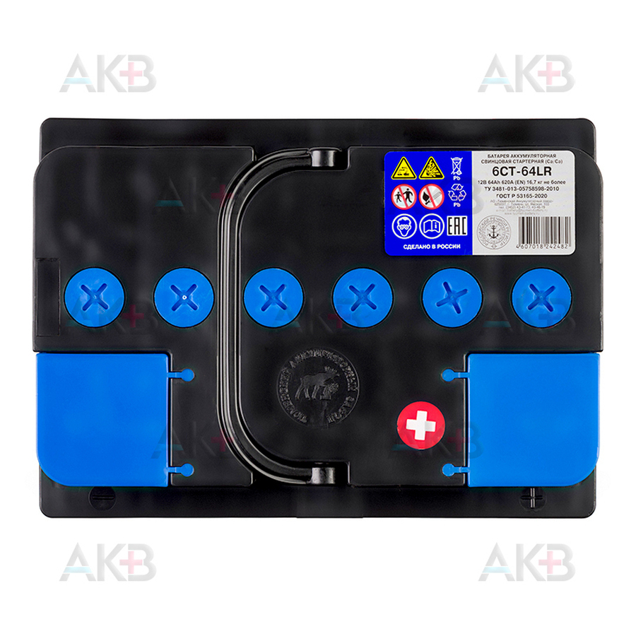 Автомобильный аккумулятор Tyumen Battery Premium 64 Ач обр. пол. 620A (242x175x190)