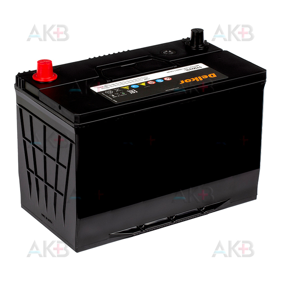 Автомобильный аккумулятор Delkor 115D31L (100R 800A 306x173x225)